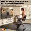 3 In 1 Hometrainer Fiets Opvouwbaar Stil Ligfiets Met LCD Monitor Bluetooth Hartslagsensor Weerstandsband