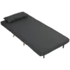 3 in 1 Opvouwbare Slaapstoel, Slaapfauteuil In Linnenlook Met Verstelbare Rugleuning En Dikke Bekleding, Grijs