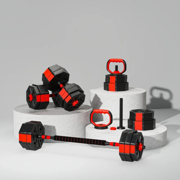 6 in 1 Dumbbell Set Korte Halter Set Korte Halters Lange Halters Verstelbaar 30 KG Voor Krachttraining Thuis