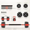 6 in 1 Dumbbell Set Korte Halter Set Korte Halters Lange Halters Verstelbaar 30 KG Voor Krachttraining Thuis