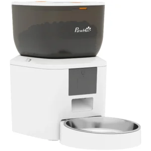 Automatische Kattenvoerautomaat, 2,4G WLAN, 4L, App besturing, 1 10 Maaltijden, 10s Voeroproep