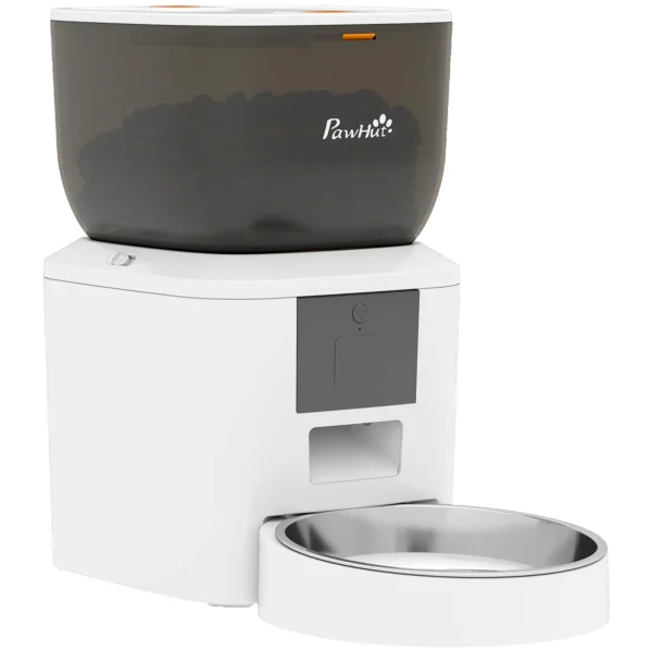 Automatische Kattenvoerautomaat, 2,4G WLAN, 4L, App besturing, 1 10 Maaltijden, 10s Voeroproep