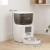 Automatische Kattenvoerautomaat, 2,4G WLAN, 4L, App besturing, 1 10 Maaltijden, 10s Voeroproep