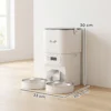 Automatische Kattenvoerdispenser Met Timer, Portieverdeling En 2 Roestvrijstalen Kommen