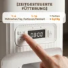 Automatische Kattenvoerdispenser Met Timer, Portieverdeling En 2 Roestvrijstalen Kommen