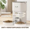 Automatische Kattenvoerdispenser Met Timer, Portieverdeling En 2 Roestvrijstalen Kommen