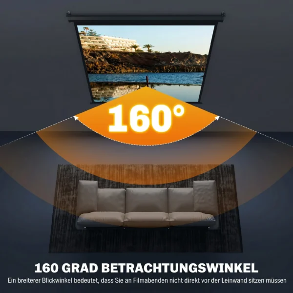 Beamer Scherm 152 X 152 Cm 85 Inch 1:1 HD 4K Projectiescherm Voor Thuisbioscoop Kantoorpresentaties