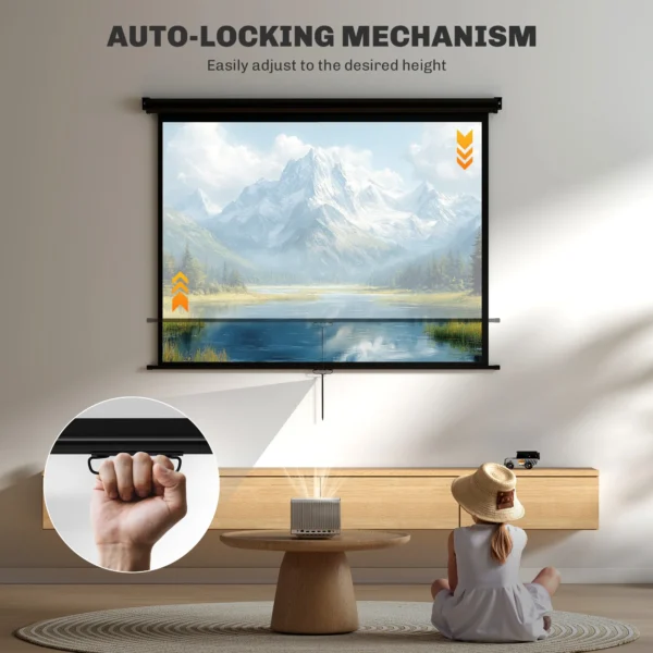 Beamer Scherm 171 X 128 Cm 84 Inch 4:3 HD 4K Projectiescherm Kunststof, Metaal Home Cinema