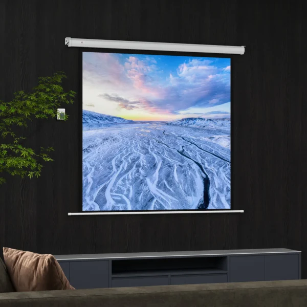 Beamer Scherm 176,5 X 176,5 Cm 85 Inch 1:1 HD 4K Rol scherm Voor Thuisbioscoop Voor Kantoorpresentaties