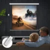 Beamer Scherm 176,5 X 176,5 Cm 85 Inch 1:1 HD 4K Rol scherm Voor Thuisbioscoop Voor Kantoorpresentaties