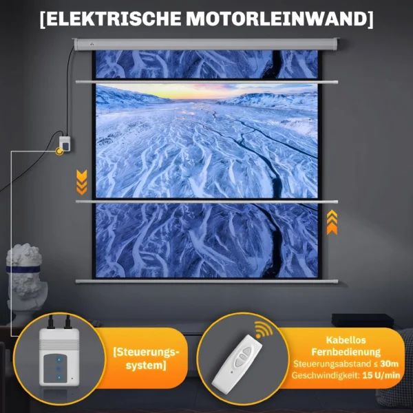 Beamer Scherm 176,5 X 176,5 Cm 85 Inch 1:1 HD 4K Rol scherm Voor Thuisbioscoop Voor Kantoorpresentaties