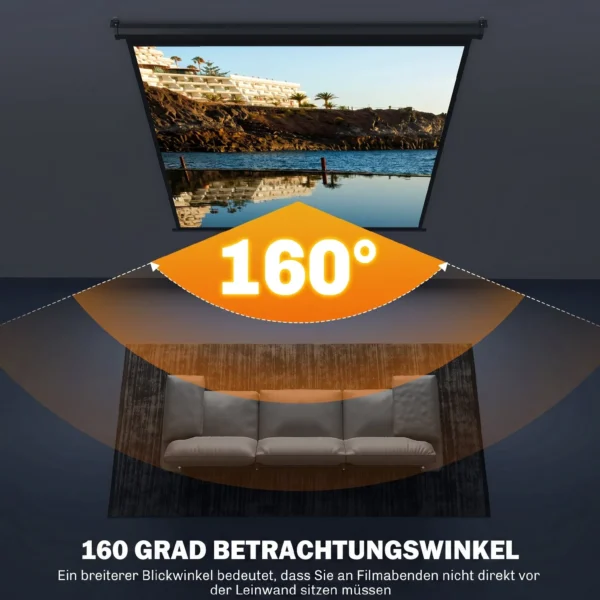 Beamer Scherm 178 X 178 Cm 99 Inch 1:1 HD 4K Projectiescherm Voor Thuisbioscoop Kantoorpresentaties