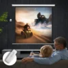 Beamer Scherm 189,5 X 189,5 Cm 92 Inch 1:1 HD 4K Rollo Scherm Voor Thuisbioscoop Voor Kantoorpresentaties