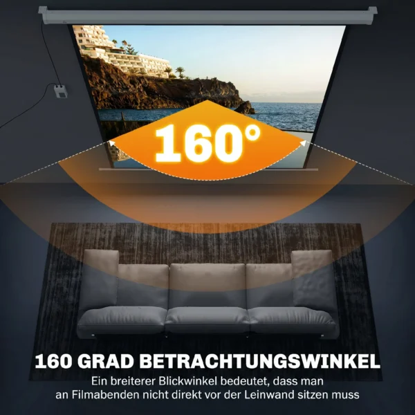 Beamer Scherm 189,5 X 189,5 Cm 92 Inch 1:1 HD 4K Rollo Scherm Voor Thuisbioscoop Voor Kantoorpresentaties