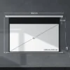Beamer Scherm 212 X 150 Cm 120 Inch 16:9 HD 4K Projectiescherm Elektrisch Met Afstandsbediening, Wit