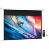 Beamer Scherm 293 X 193 Cm 120 Inch 16:9 HD 4K Projectiescherm Elektrisch Met Afstandsbediening, Wit