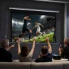 Beamer Scherm, Projectiescherm, 16:9, 100 Inch, Afstandsbediening, Motor