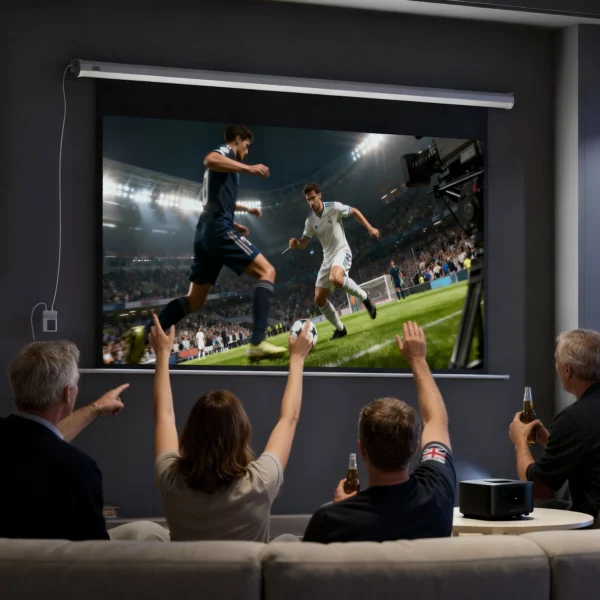 Beamer Scherm, Projectiescherm, 16:9, 100 Inch, Afstandsbediening, Motor