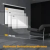 Beamer Scherm, Projectiescherm, 16:9, 100 Inch, Afstandsbediening, Motor