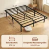 Bedframe, 140 X 200 Cm Metalen Bed Met Opbergruimte Onder Het Bed, Metalen Frame Met Lattenbodem, Geen Boxspring Nodig
