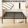 Bedframe, 140 X 200 Cm Metalen Bed Met Opbergruimte Onder Het Bed, Metalen Frame Met Lattenbodem, Geen Boxspring Nodig