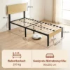 Bedframe 90 X 200 Cm Met Hoofdeinde, Platformbed, Eenpersoonsbed Met Opbergruimte Onder Het Bed