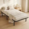 Bedframe, 90 X 200 Cm Metalen Bed Met Opbergruimte Onder Het Bed, Metalen Frame Met Lattenbodem, Geen Boxspring Nodig