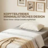 Bedframe Met Opbergruimte En Stalen Lattenbodem, 32,5 Cm Hoog, Geluidsarm, 200 X 90 Cm, Wit