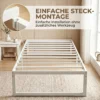 Bedframe Met Opbergruimte En Stalen Lattenbodem, 32,5 Cm Hoog, Geluidsarm, 200 X 90 Cm, Wit