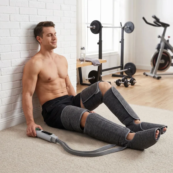 Beenmassager Met Warmte, Compressie, 3 Automatische Modi & 3 Intensiteiten, Voet En Kuitmassageapparaat