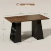 Bureau Met 4 Open Planken, Industrieel Ontwerp, 140 Cm, Bruin Zwart