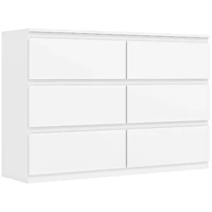 Commode Met 3 Lades, Moderne Opbergmeubels Voor De Slaapkamer, Wit