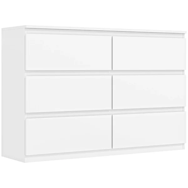 Commode Met 3 Lades, Moderne Opbergmeubels Voor De Slaapkamer, Wit