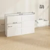 Commode Met 3 Lades, Moderne Opbergmeubels Voor De Slaapkamer, Wit
