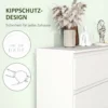Commode Met 3 Lades, Moderne Opbergmeubels Voor De Slaapkamer, Wit