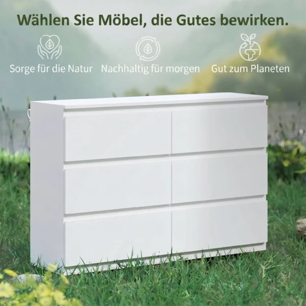 Commode Met 3 Lades, Moderne Opbergmeubels Voor De Slaapkamer, Wit