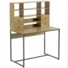 Computertafel Met 4 Lades En Planken, Bureau 105 Cm, Natuurhout