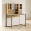 Computertafel Met 4 Lades En Planken, Bureau 105 Cm, Natuurhout