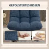 Draaibare Accentstoel, Moderne Lounge Stoel Zonder Armleuningen Met Stalen Poten, Donkerblauw