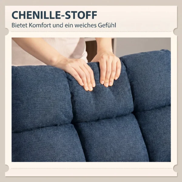 Draaibare Accentstoel, Moderne Lounge Stoel Zonder Armleuningen Met Stalen Poten, Donkerblauw
