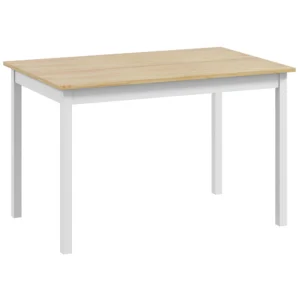 Eettafel, 120 X 75 Cm Keukentafel In Landhuisstijl Voor 4 Personen, Houten Tafel Voor Woonkamer, Eetkamer, Natuur