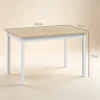 Eettafel, 120 X 75 Cm Keukentafel In Landhuisstijl Voor 4 Personen, Houten Tafel Voor Woonkamer, Eetkamer, Natuur