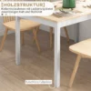 Eettafel, 120 X 75 Cm Keukentafel In Landhuisstijl Voor 4 Personen, Houten Tafel Voor Woonkamer, Eetkamer, Natuur