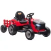 Elektrische Kindtractor, Opzit Tractor Met Afstandsbediening, Zachte Start, Voor Kinderen Van 3 8 Jaar, Rood