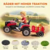 Elektrische Kindtractor, Opzit Tractor Met Afstandsbediening, Zachte Start, Voor Kinderen Van 3 8 Jaar, Rood