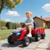 Elektrische Kindtractor, Opzit Tractor Met Afstandsbediening, Zachte Start, Voor Kinderen Van 3 8 Jaar, Rood