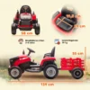 Elektrische Kindtractor, Opzit Tractor Met Afstandsbediening, Zachte Start, Voor Kinderen Van 3 8 Jaar, Rood
