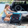 Fietskar Voor Kinderen, 2 zitter, 2 in 1 Opvouwbare Kinderfietskar Met Verstelbare Stoel En Riemen, Blauw