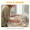 Fietsmand Voor Honden & Katten, Handgeweven Dierenmand Met Metalen Deksel & Zacht Kussen, Lichtbruin