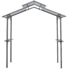 Grillpaviljoen Met Vlamvertragend Dak BBQ Paviljoen Met 2 Planken 2,5 X 1,5m Staal PC Zwart+Bruin
